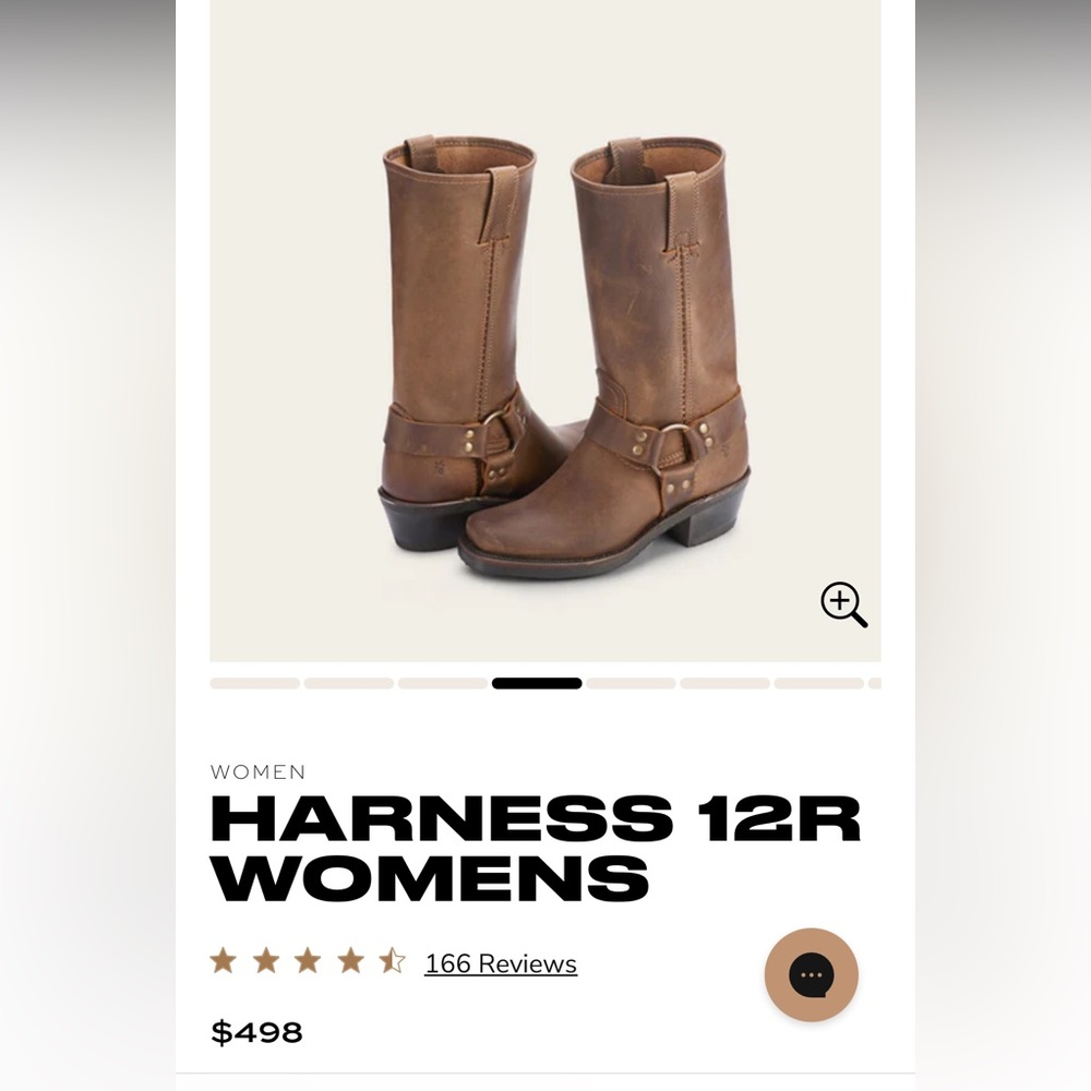 Frye Women's Harness 12R Brown Boots | Size 8 - Picture 2 of 10